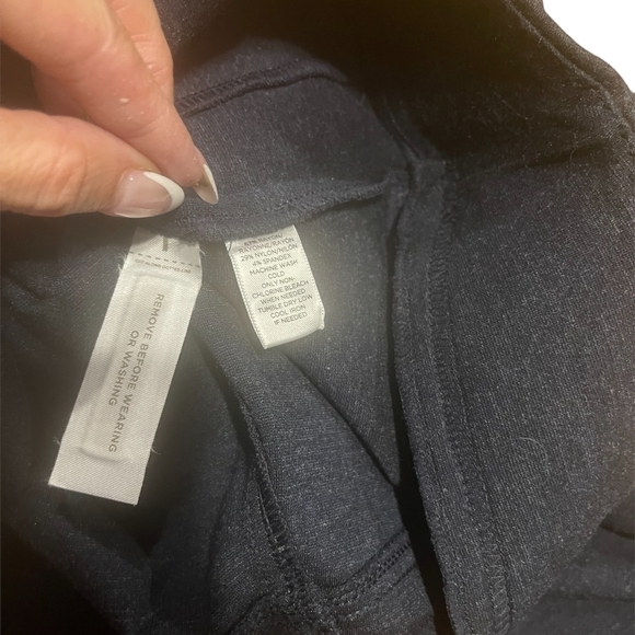 ANN TAYLOR LOFT Blue Fancy Pull On Ponte Dress Pants Leggings XSmall - Picture 16 of 16